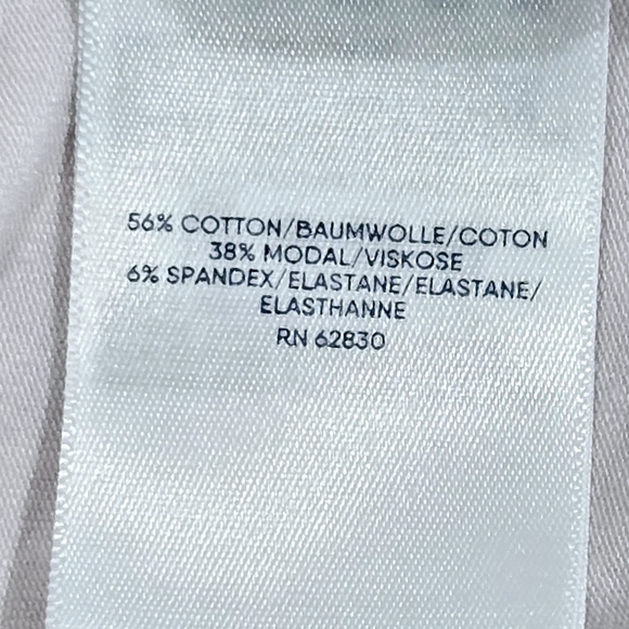 Lands' End Soft Pale Pink Split Neck Top Tee Large 14 - 16 3/4 Sleeves - Picture 4 of 5